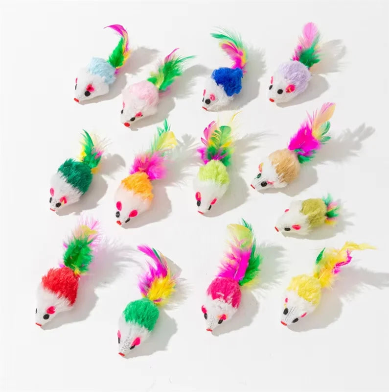 Souris en peluche à l'herbe à chat (lot de 5)