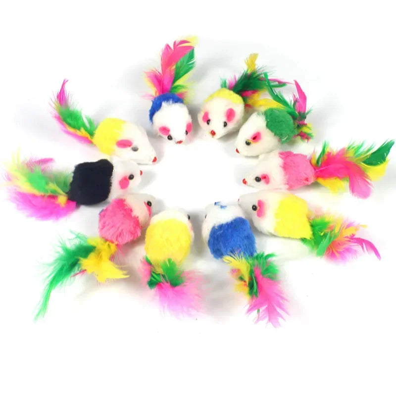 Souris en peluche à l'herbe à chat (lot de 5)