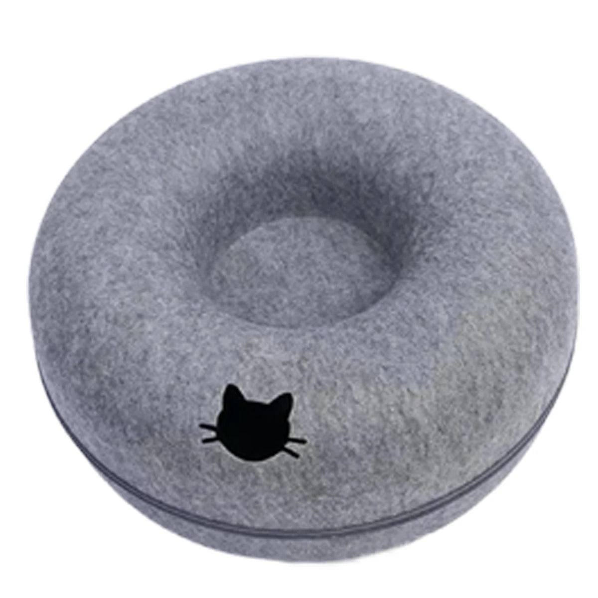 Nid tunnel rond 2-en-1 pour chat