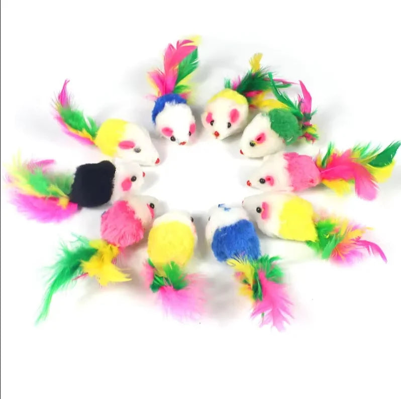 Souris en peluche à l'herbe à chat (lot de 5)