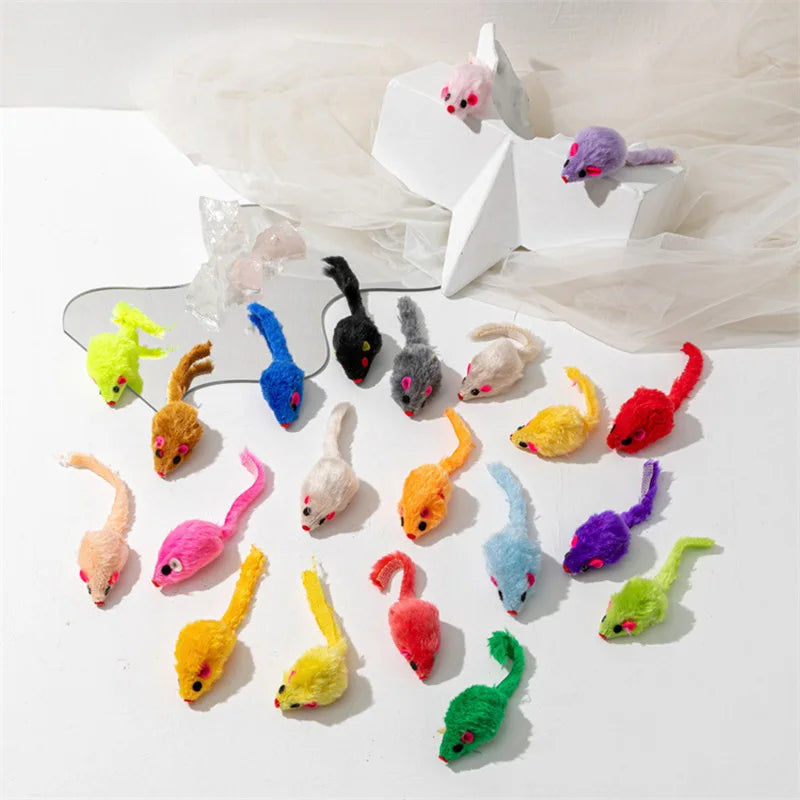 Souris en peluche à l'herbe à chat (lot de 5)