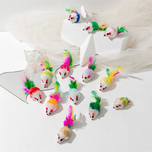 Souris en peluche à l'herbe à chat (lot de 5)
