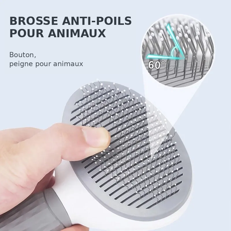 Brosse autonettoyante pour chat