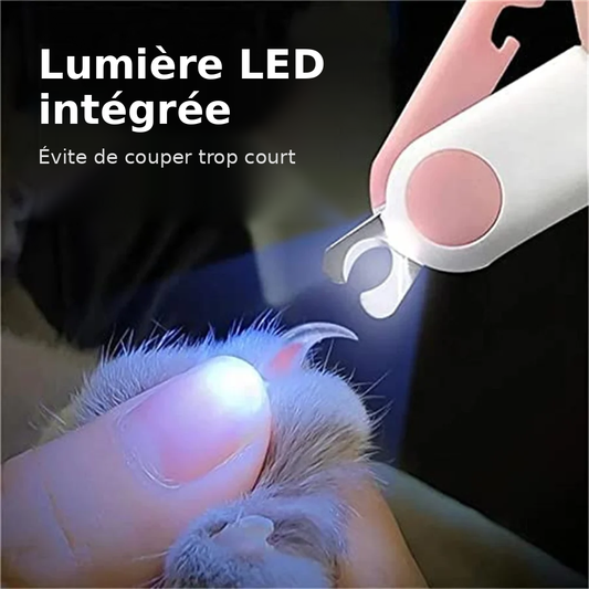 Coupe-ongles lumineux LED pour chat